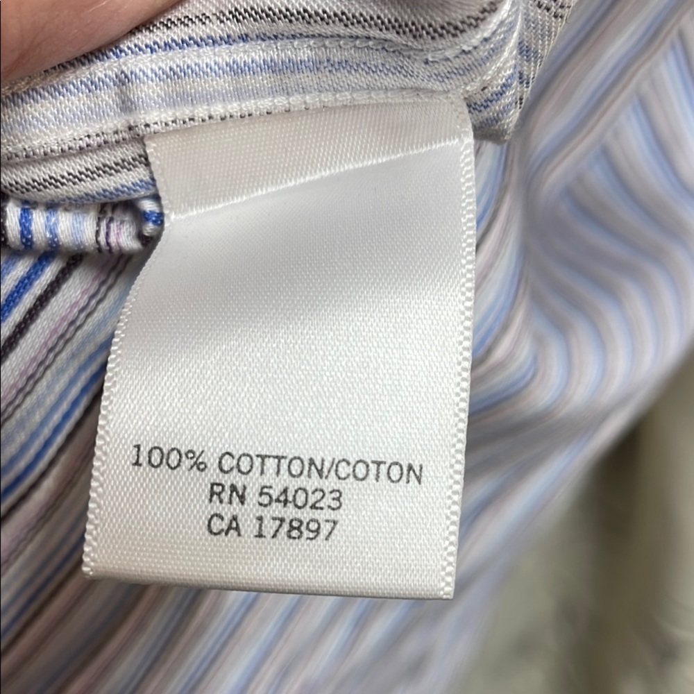 Banana Republic 100% cotton Men's Blue Striped Shirt - Picture 3 of 7